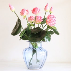 Artificial Lotus Flower Bouquets for Wedding Decor,Wedding Centerpieces Arrangement,Fake pink lotus Flowers Home Decoration