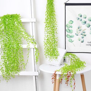 Decorazione da appendere alla parete di piante finte di salice artificiale per matrimonio, piante da fiore romantiche Decorazione da parete