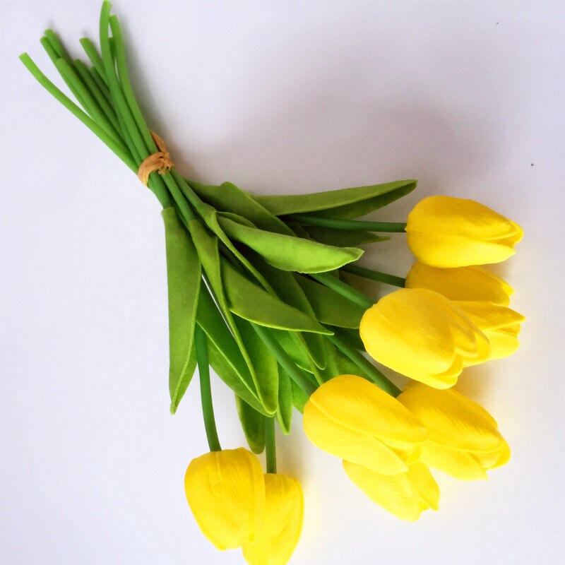 10 Stems Real Touch Artificial Flower Tulip Bouquets for Etsy
