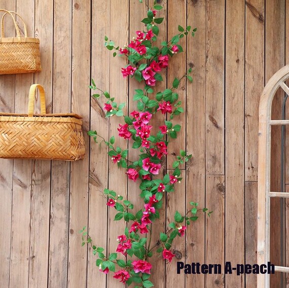 Simulierte Bougainvillea-Blumenranke mit einer Länge von 59 Zoll, künstliche Pflanzendekoration