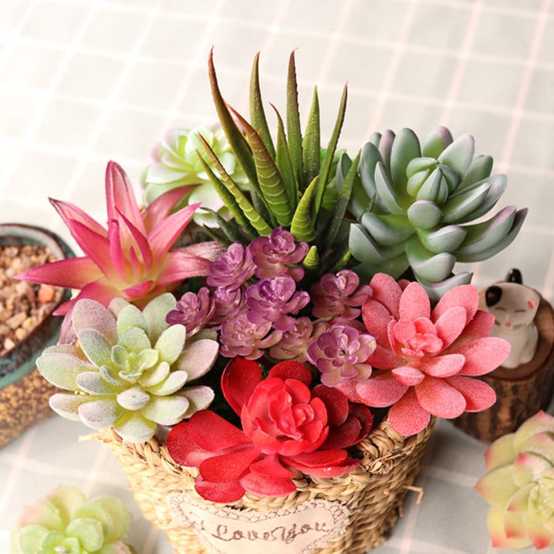 Artificial Flower Fake Succulent Plants for Home Etsy