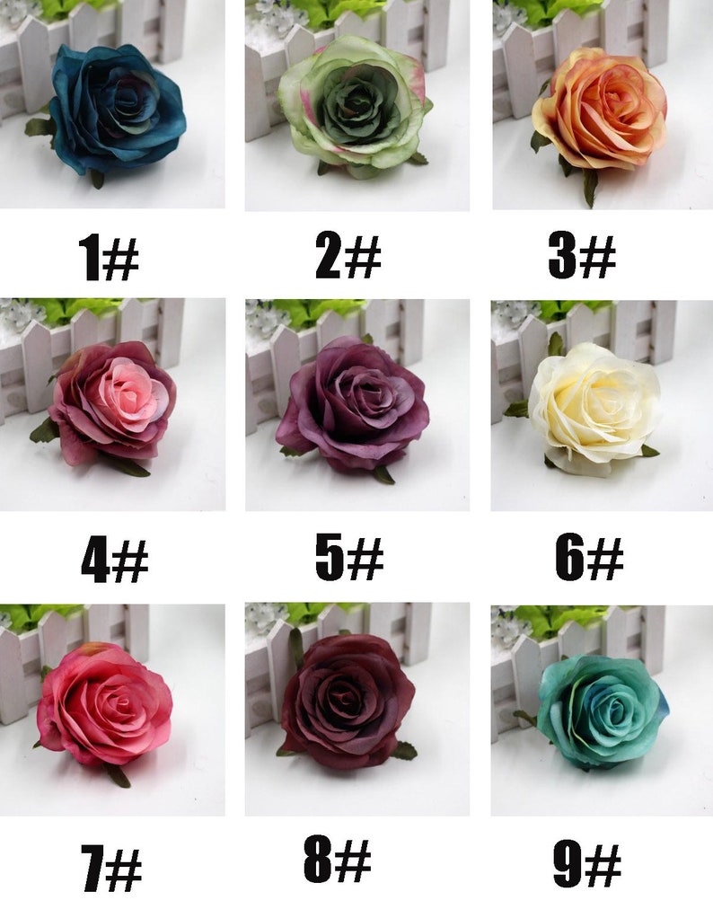 Silk Flower Heads Burgundy Flowers Quality Bulk Wholesale Rose Etsy