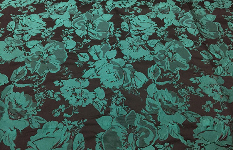 High Grade Multi-colored Elegant Floral Brocade Clothing Fabric Imported Romantic Big Flower Pattern Satin Farbic for Dress Skirt Suit Coat