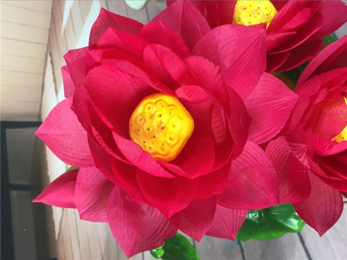Artificial Lotus Flower Bouquets for Wedding DecorWedding Etsy