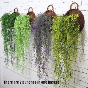 Kunstbloem nep planten muur hangend decor, gesimuleerde plant wijnstok decoratie
