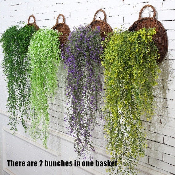 Artificial Flower Fake Plants Wall Hanging Decor for - Etsy UK