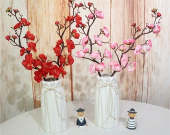 Hemoton Artificial Plum Blossom Flowers in Vase Japanese Style Fake Plum Branches Simulation Flower Faux Plant Bonsai for Sushi Dish Decor Restaurant Table Centerpiece White Hemoton Artificial Plum Blossom Flowers in Vase Japanese Style Fake Plum Branches Simulation Flower Faux Plant Bonsai for Sushi Dish Decor Restaurant Table Centerpiece White