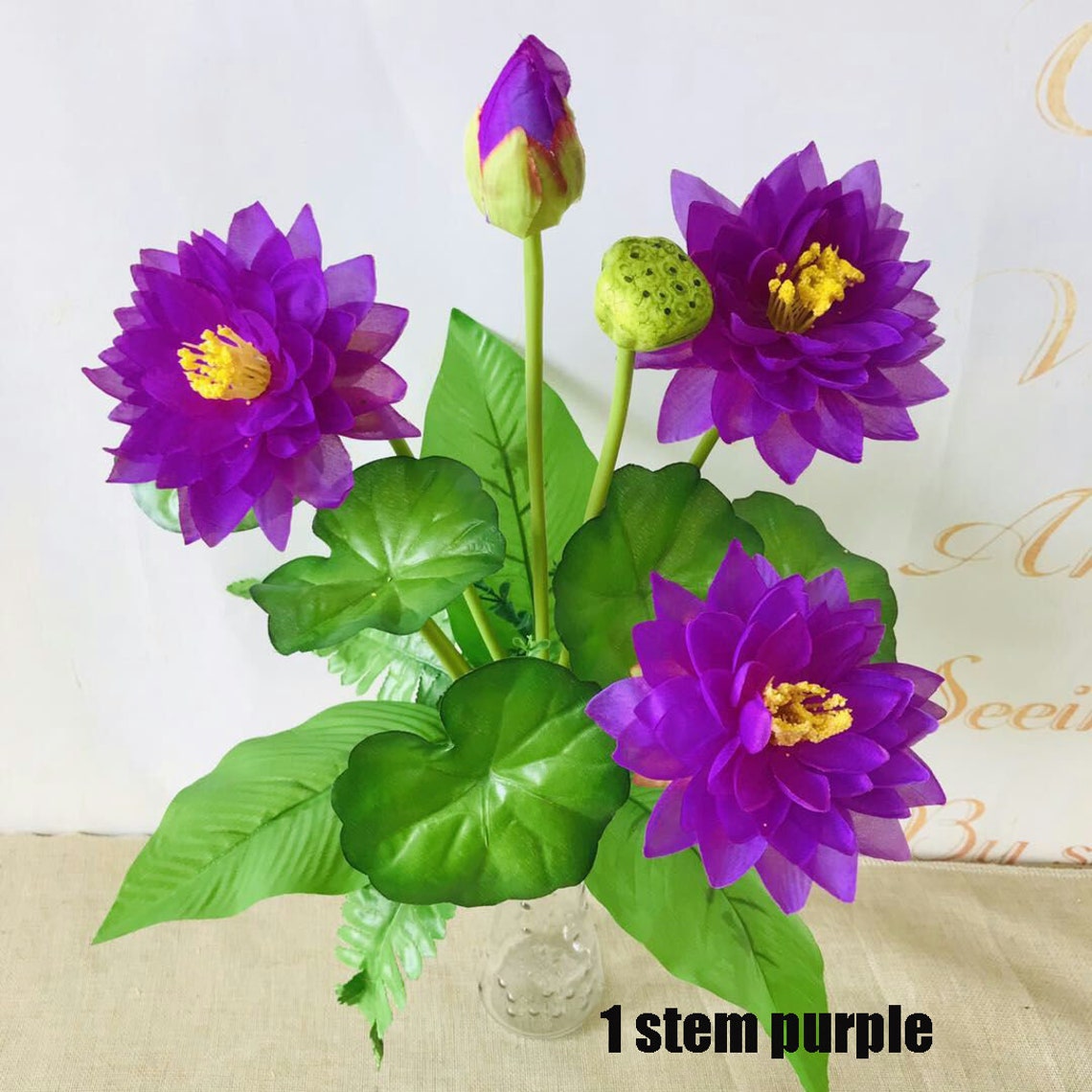Artificial Lotus Flower Bouquets for Wedding Decorwedding Etsy