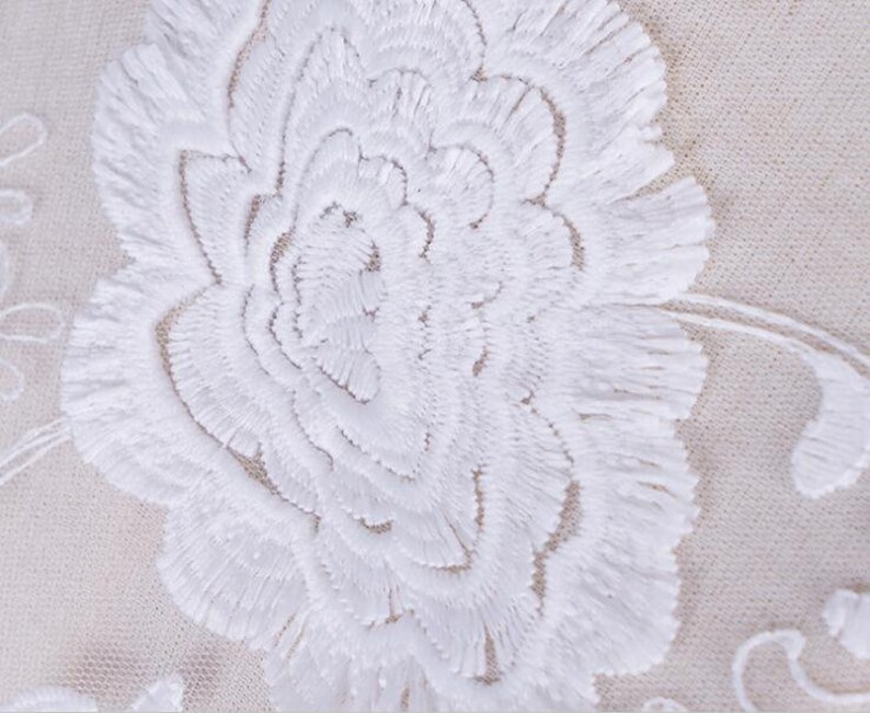 1 Yard Red Gauze Luxurious Sequin Floral Embroidered Lace Fabric for Dress,Prom Dress Lace,Wedding Bridal Dress Lace,Soft Lace Fabric