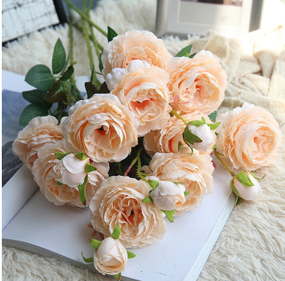 Real Touch Fleur Artificielle Faux Pivoine Pour Bouquets De Mariée Arrangement De Centres De Mariage Faux Rose Floral Décoration De La