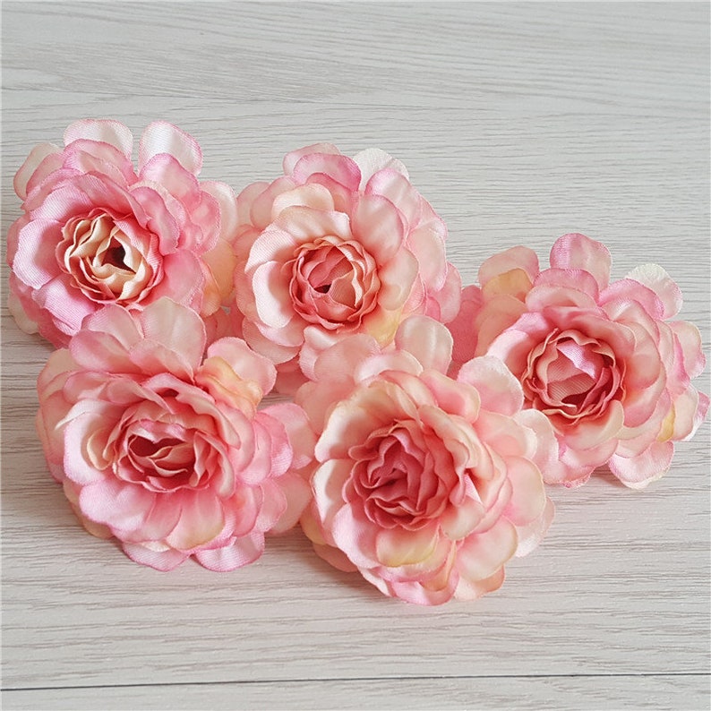 Silk Flower Heads Burgundy Flowers Quality Bulk Wholesale Etsy