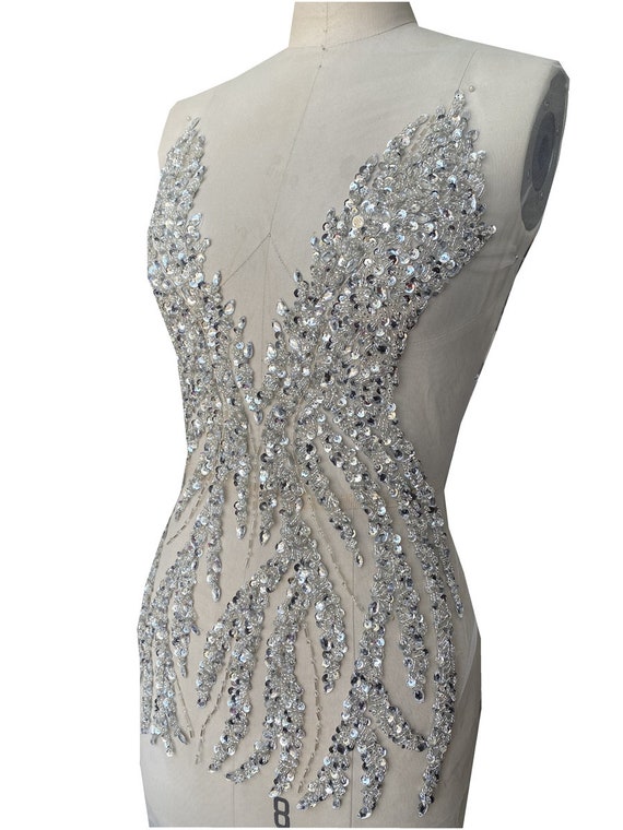 Rhinestone Beaded Lace Patch, Wedding Bridal Dress Diamond Applique Prom Dress Accessories - Etsy Rhinestone Beaded Lace Patch, Wedding Bridal Dress Diamond Applique Prom Dress Accessories - Etsy