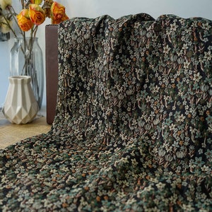 1 Yard High Quality Solid Floral Brocade Clothes Fabric, Vintage Relief Flower Fabric for Dress, Suit, Cheongsam, Home Decoration Fabric