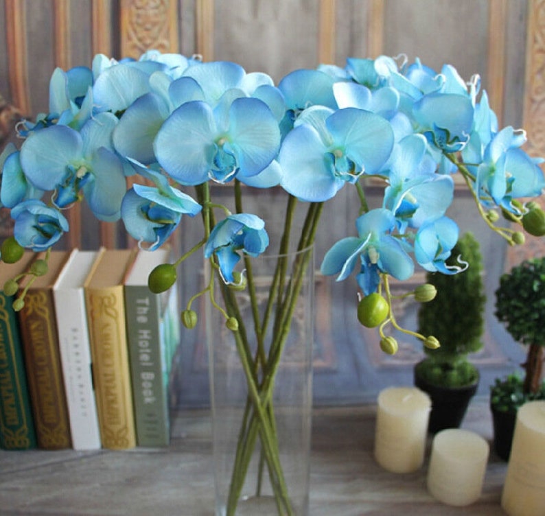 Artificial flower Fake Phalaenopsisfor Bridal Bouquets,Wedding Centerpieces Arrangement,Fake Phalaenopsis Floral Home Decoration,Table Decor