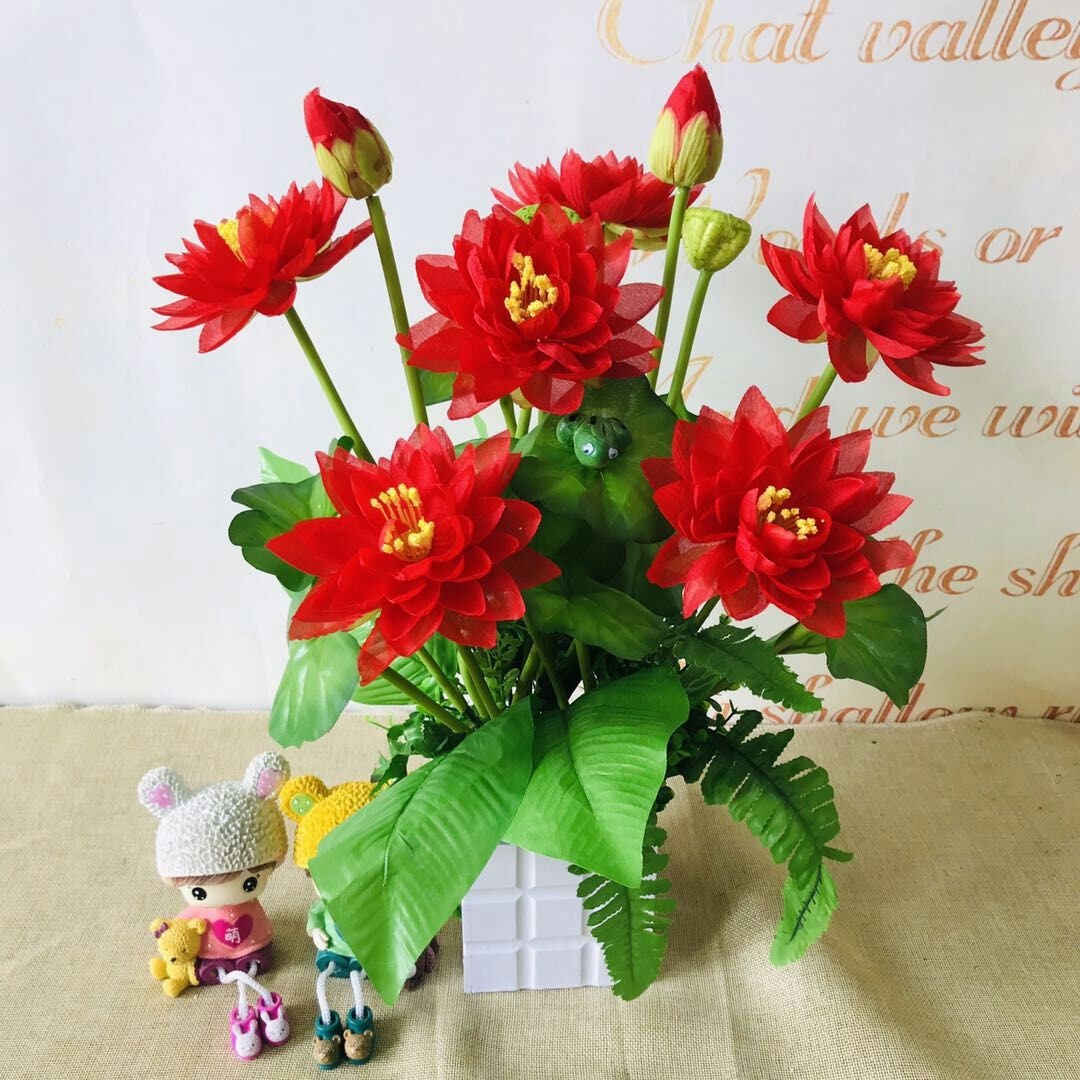 Artificial Lotus Flower Bouquets for Wedding Decorwedding Etsy