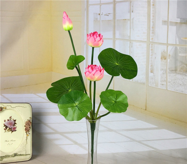 Artificial Lotus Flower Bouquets for Wedding Decorwedding Etsy