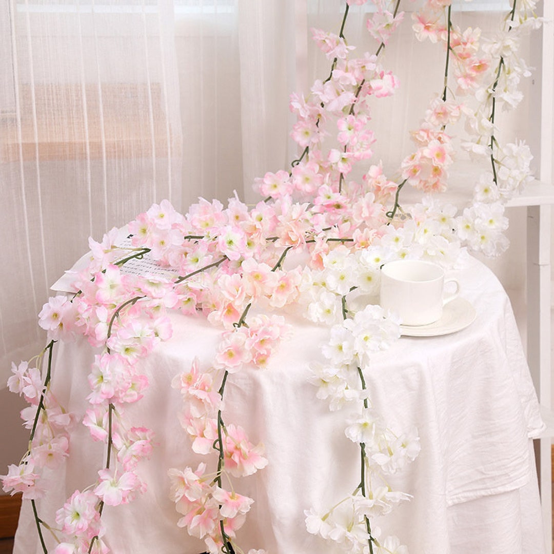 Artificial Cherry Blossoms Vine Hanging Decoration for Home - Etsy