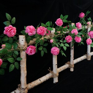 Artificial Flower Rose Branches, Simulated Peony Flower Vine Of 71 inches For Wedding Decor image 6