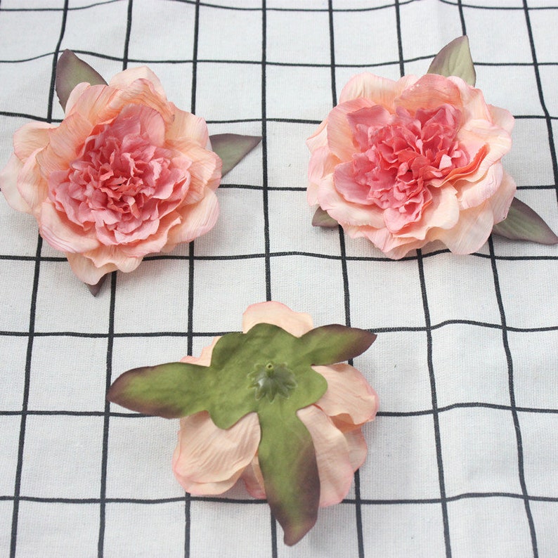 Silk Flower Heads Peony Flowers Quality Bulk Wholesale Peony Etsy