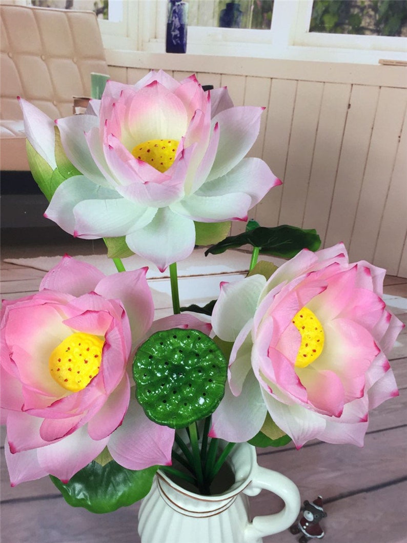 Artificial Lotus Flower Bouquets for Wedding DecorWedding