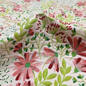 Elegant Relief Floral Brocade Clothing Fabric High Grade Romantic Flower Pattern Satin Fabric for Dress Skirt Suit Coat