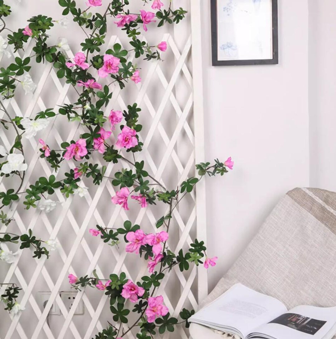 Simulated Flower Rhododendron Vine of Length 71 Inch, Artificial Peony ...