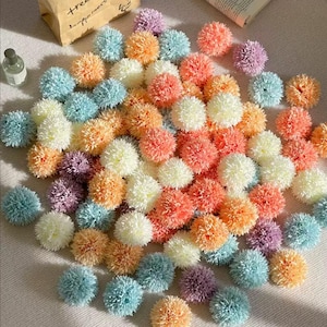 Silk Flower DIY Handmade Material Flower, Quality Bulk Ball Flower Heads Artificial Flowers Hairpin Flower Headwear Flower