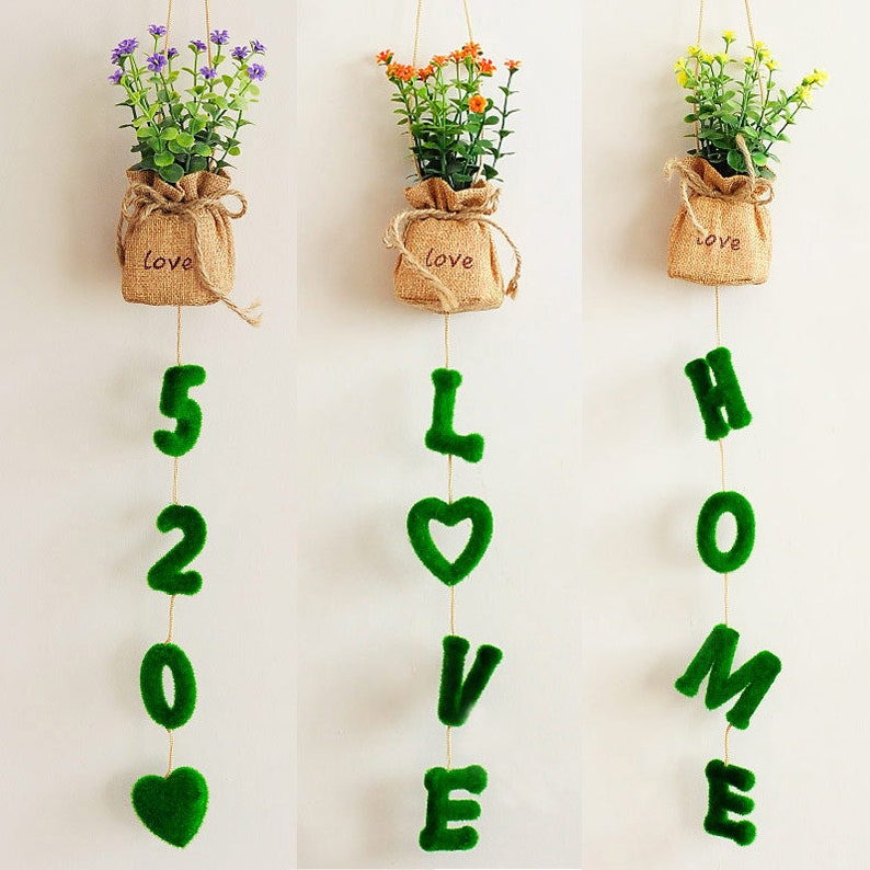 Artificial Flower Fake Plants Wall Hanging Decor for Wedding,Romantic flower Wall Decor for Living Room,Bedroom Wall Decoration
