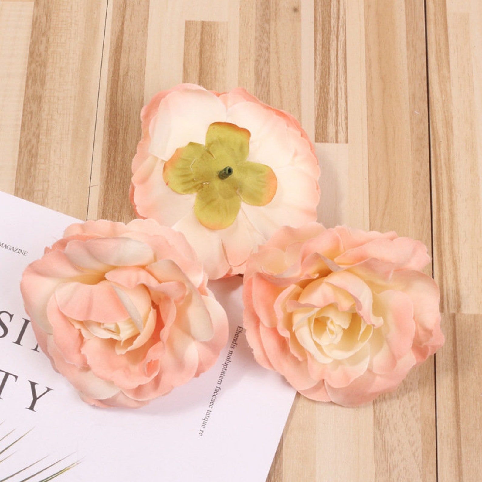 Silk Flower Heads Rose Flowers Quality Bulk Wholesale Big Etsy