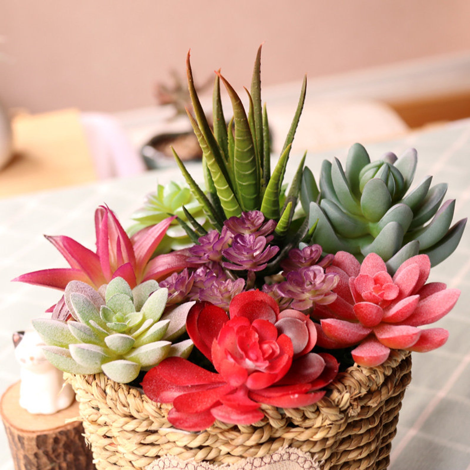 Artificial Flower Fake Succulent Plants for Home Etsy