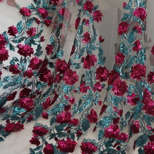 1 Yard Multi-colored Gauze Luxurious Embroidered Lace Fabric for DIY dress,prom dress,wedding bridal dress Lace fabric,Evening Dress Lace