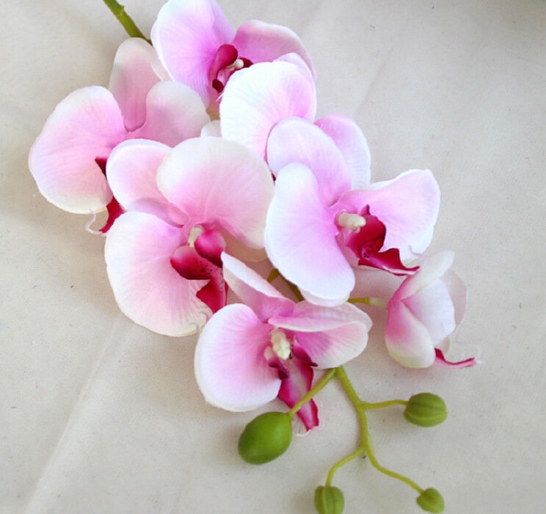 Artificial flower Fake Phalaenopsisfor Bridal Bouquets,Wedding Centerpieces Arrangement,Fake Phalaenopsis Floral Home Decoration,Table Decor