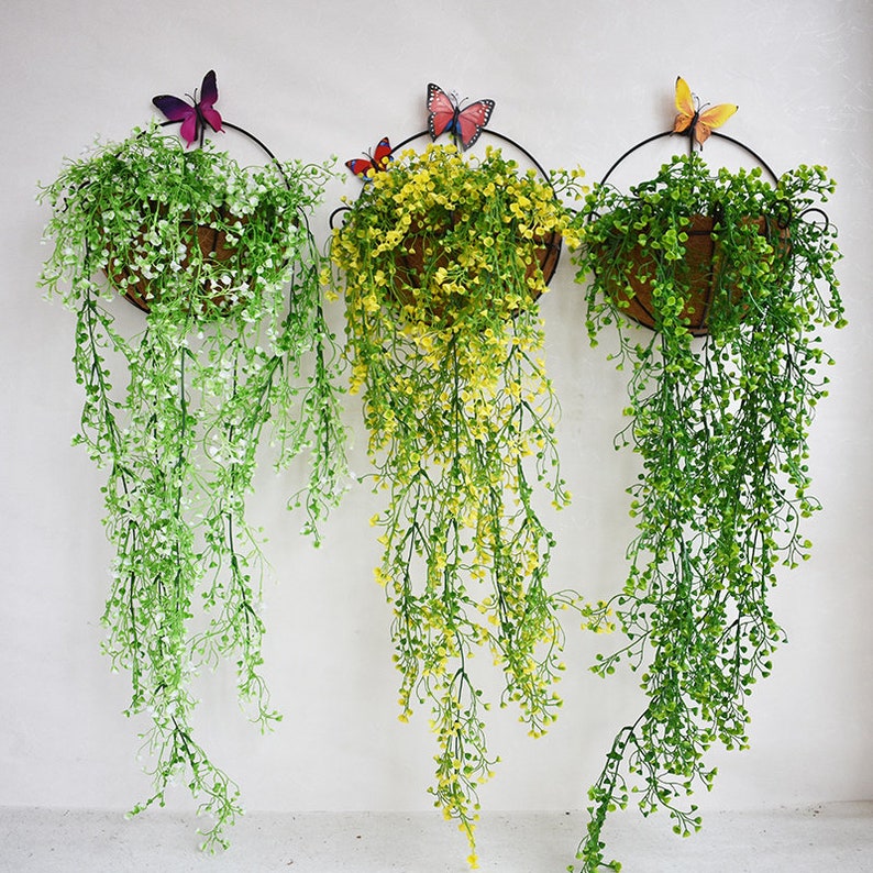 Artificial Flower Fake Plants Wall Hanging Decor for Wedding,Romantic flower Wall Decor for Living Room,Hotel,Dedroom Wall Decoration