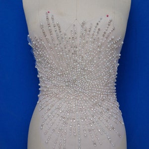 Luxuriöse Strass Applikationen Perlen Applikation Patch, Hochzeit Brautkleid Helle Diamant Applikation Abendkleid Zubehör