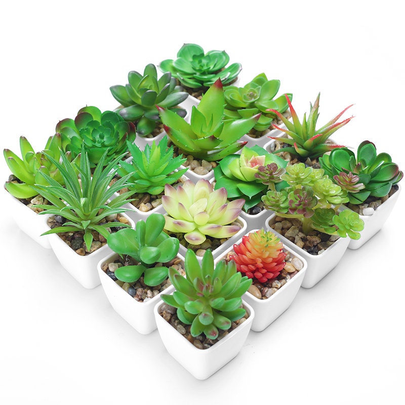 Artificial Flower Fake Plants Home Decorromantic Succulent Etsy