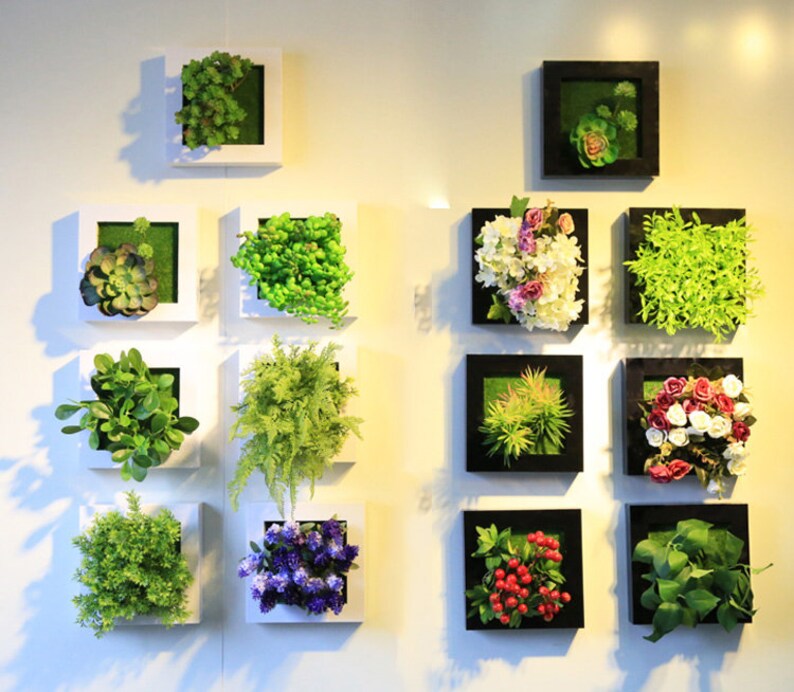 Fleurs Artificielles Fausses Plantes Décoration Murale Pour La Etsy