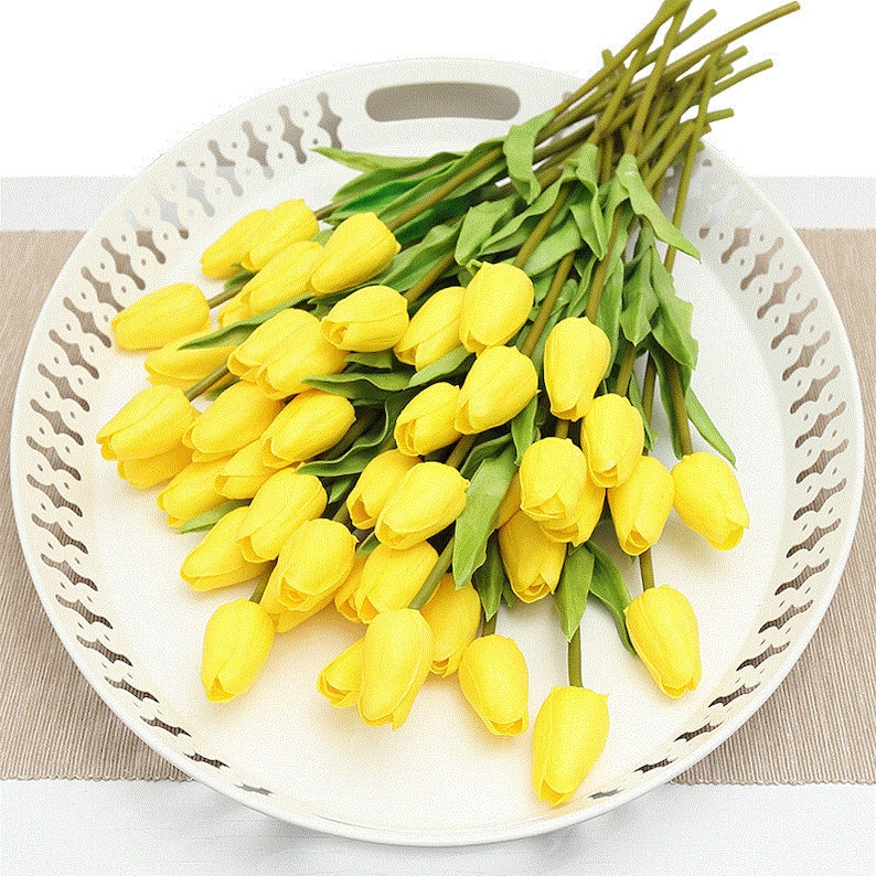 10 Stems Real Touch Artificial Flower Tulip Bouquets for - Etsy