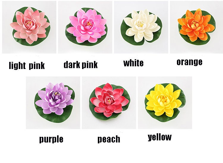 Acquista Fiori di Loto Acqua Piante Finte Artificiali Galleggianti Giardino Vasca Laghetto Decorazioni Giglio in Italia a partire da 1.09