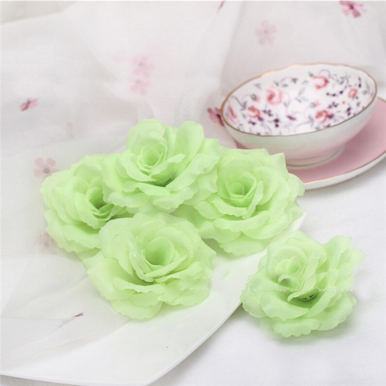 Silk Flower Heads Burgundy Flowers 50pc Quality Bulk ...