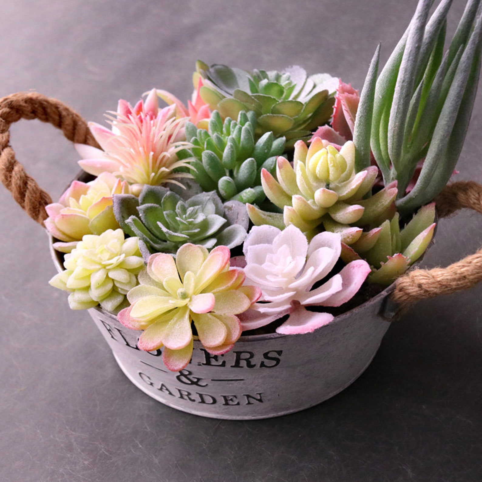 Artificial Flower Fake Succulent Plants for Home Etsy