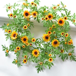 1.8m Long Artificial Sunflower hanging decoration for home wall decor,artificial Flower hanging Flower vine,Wedding Decor Wall hangings