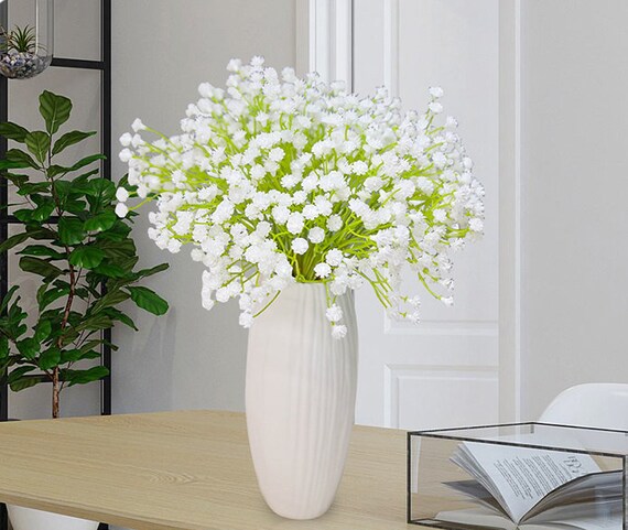 6 Faisceaux De Fleurs Artificielles Gypsophile Blanche Babys Breath Flower Pour Arrangement De Pièces Maîtresses De Mariage Décoration De