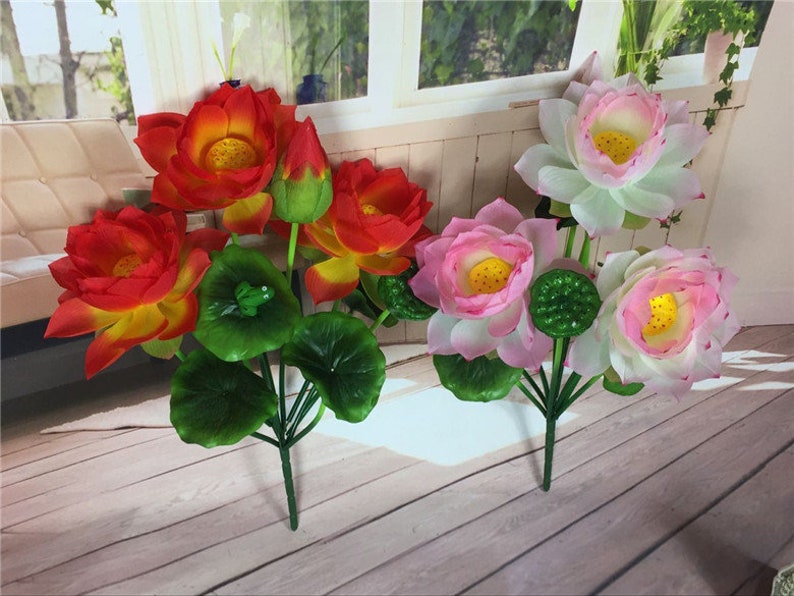 Artificial Lotus Flower Bouquets for Wedding Decorwedding Etsy