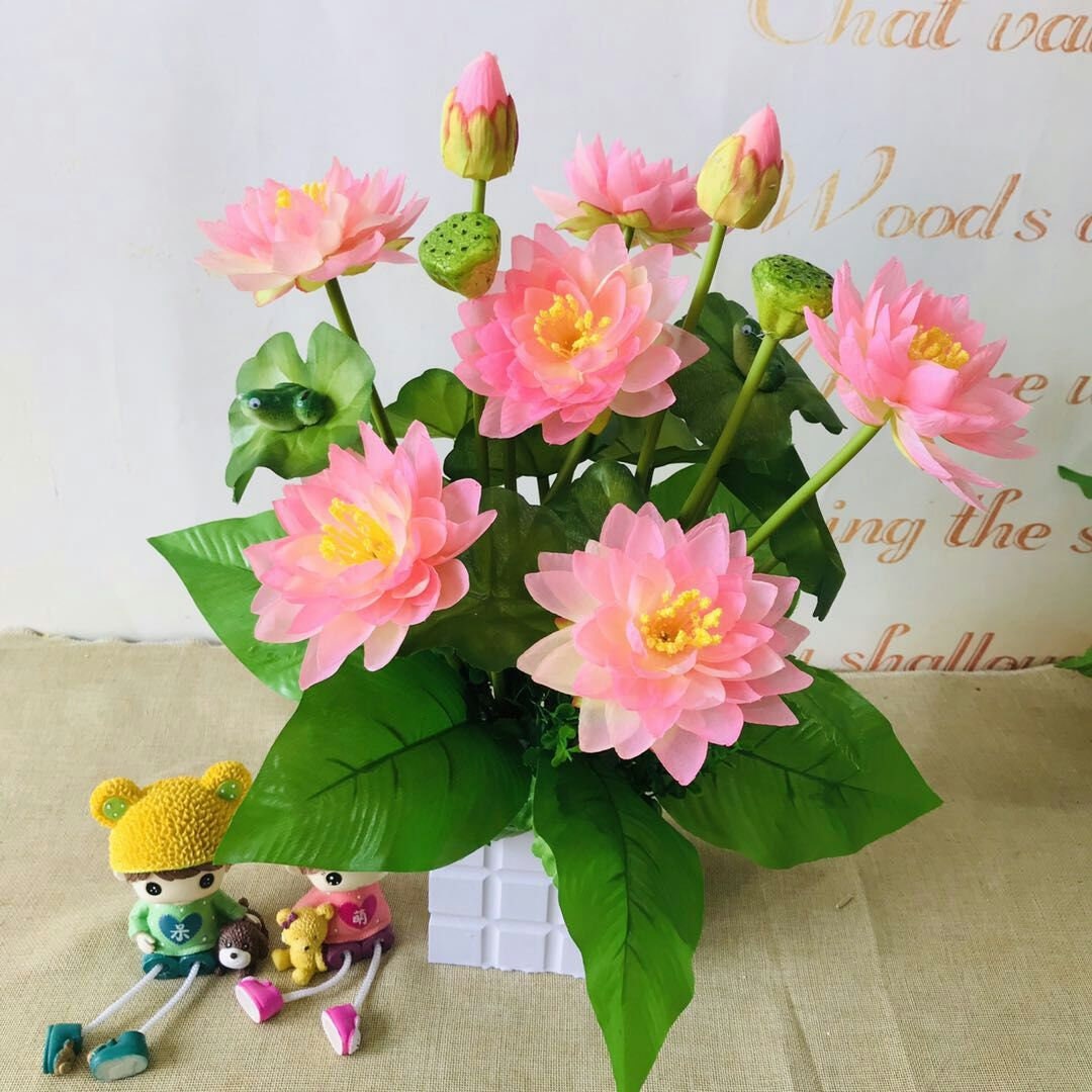 Artificial Lotus Flower Bouquets for Wedding Decorwedding Etsy