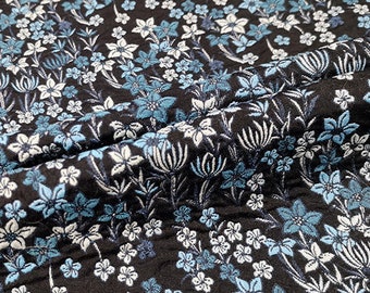 Tessuto di abbigliamento broccato floreale multicolore elegante di alta qualità Tessuto di raso francese importato per cappotto gonna abito