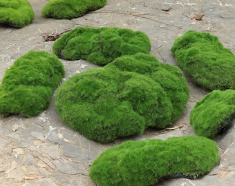 Simulated Moss Stone,Fake Moss Lawn Flocking,Landscape Decoration
