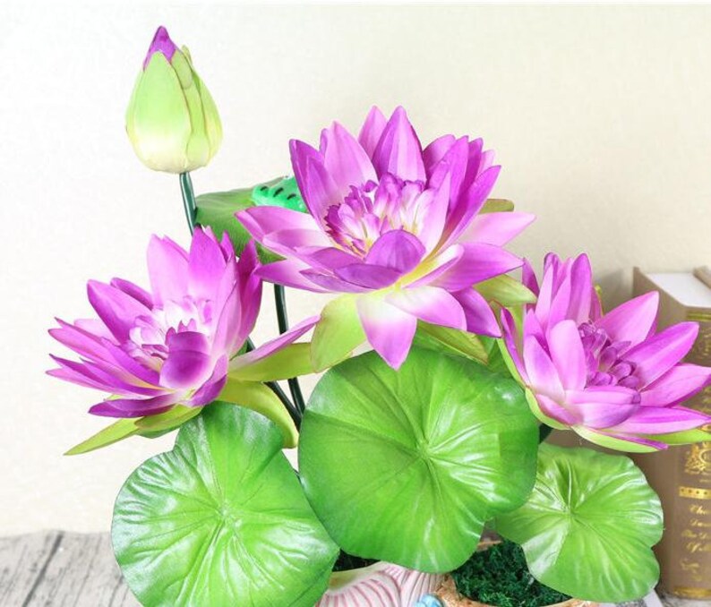 Artificial Lotus Flower Bouquets for Wedding DecorWedding Etsy