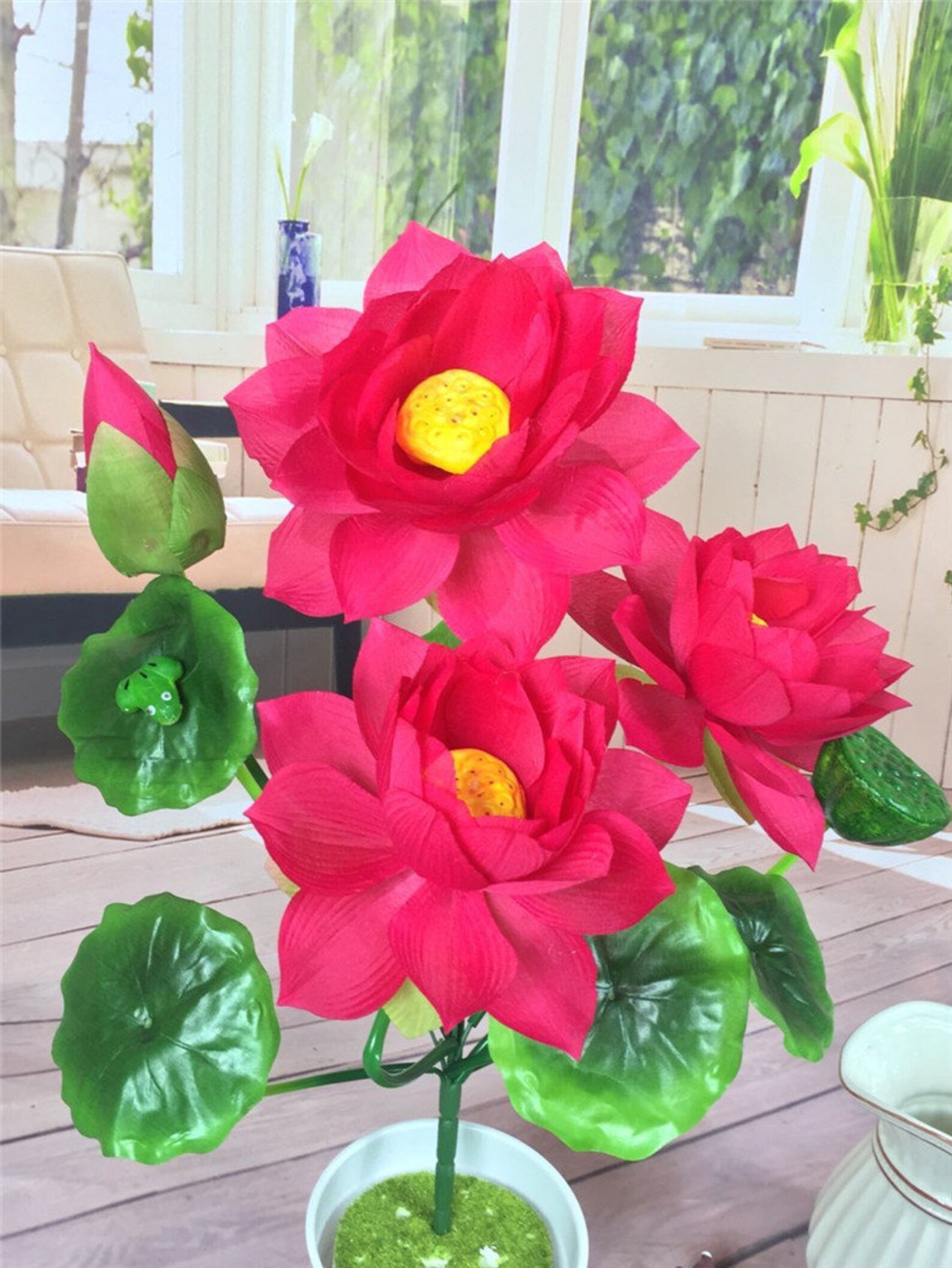 Artificial Lotus Flower Bouquets for Wedding Decorwedding Etsy