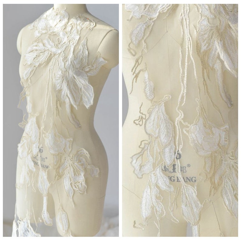 big size gold Flower Embroidered Lace Applique Patch,bridal dress lace applique,Embroidered Appliques for dress,wedding dress lace