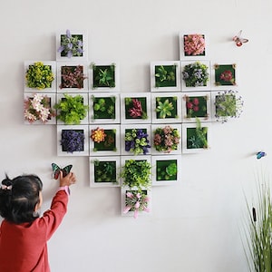 Artificial Flower Fake Plants Wall Hanging Decor for Wedding Decoration,Fake Succulent Plants Bedroom,Hotel,Restaurant,Bar,Wall Decoration